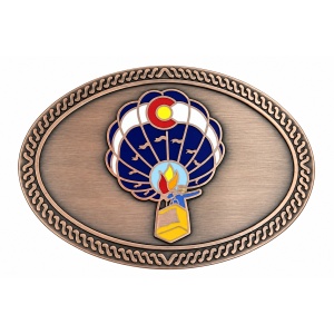 Soft enamel custom belt buckle
