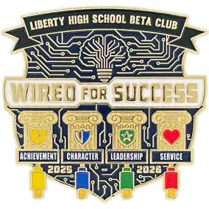 Custom Beta Club pins