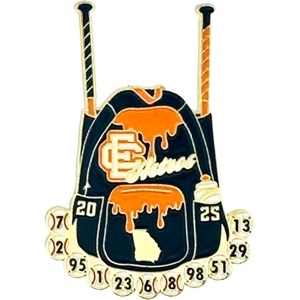 custom baseball pin with drip