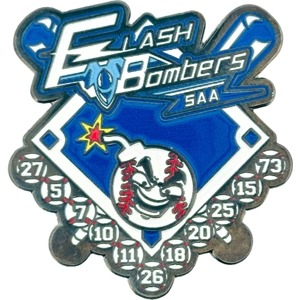 custom baseball pin bombers