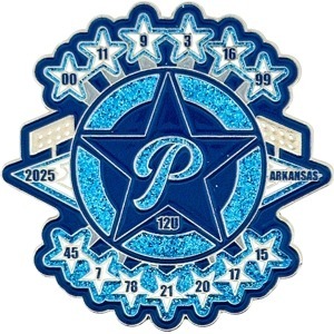 custom baseball pin with glitter