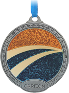 Custom enamel ornament made in die-struck metal