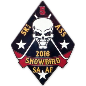 Custom ski lapel pin