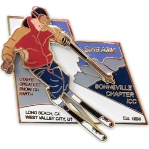 Ski lapel pin