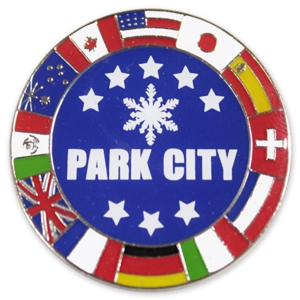 Ski resort pin