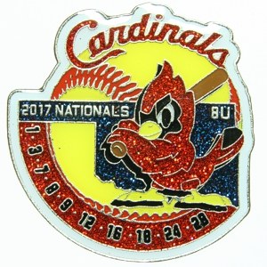 custom softball pin with glitter