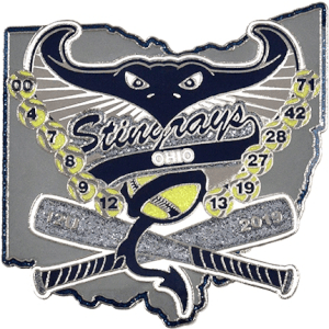custom softball pin with limited edition variation