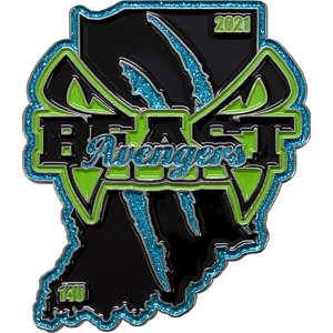 custom softball pin with unicorn