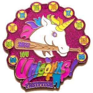 custom softball pin for trading