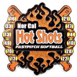 custom softball pin example