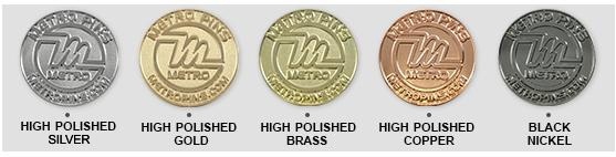 Metal Pins Plating Options