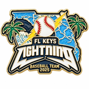 Custom USA Baseball trading pins